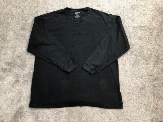 Duluth Trading T Shirt Mens X Large Black 100% Cotton Long Sleeve Crew Neck Tee