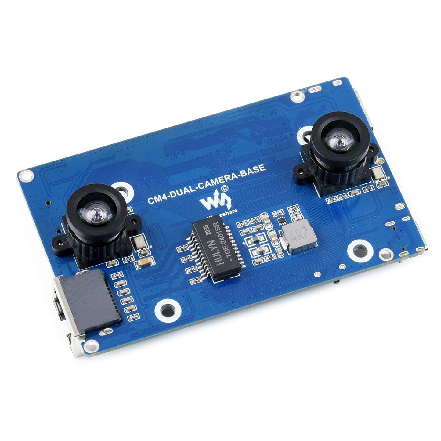 Binocular Camera Base Board for CM4 with Interface Expander