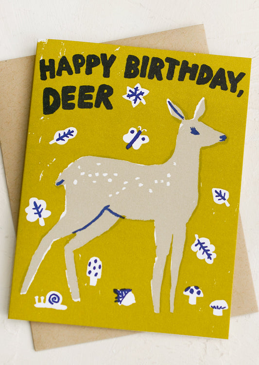 Happy Birthday Deer Card