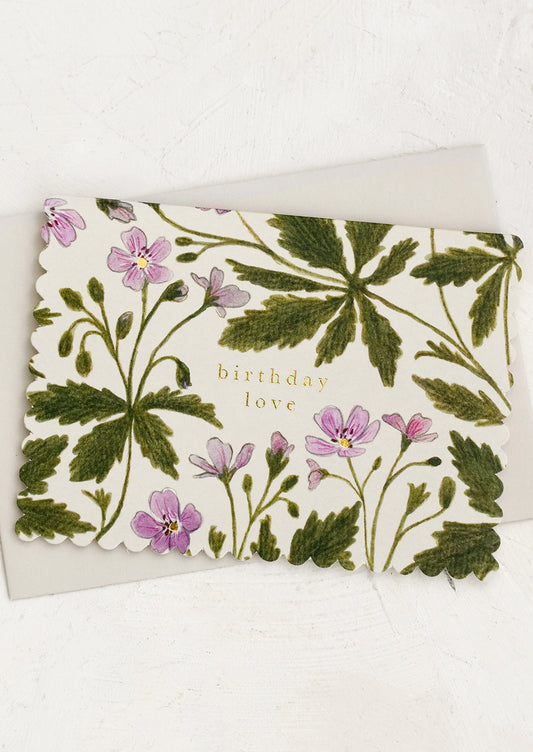 Geranium Birthday Card