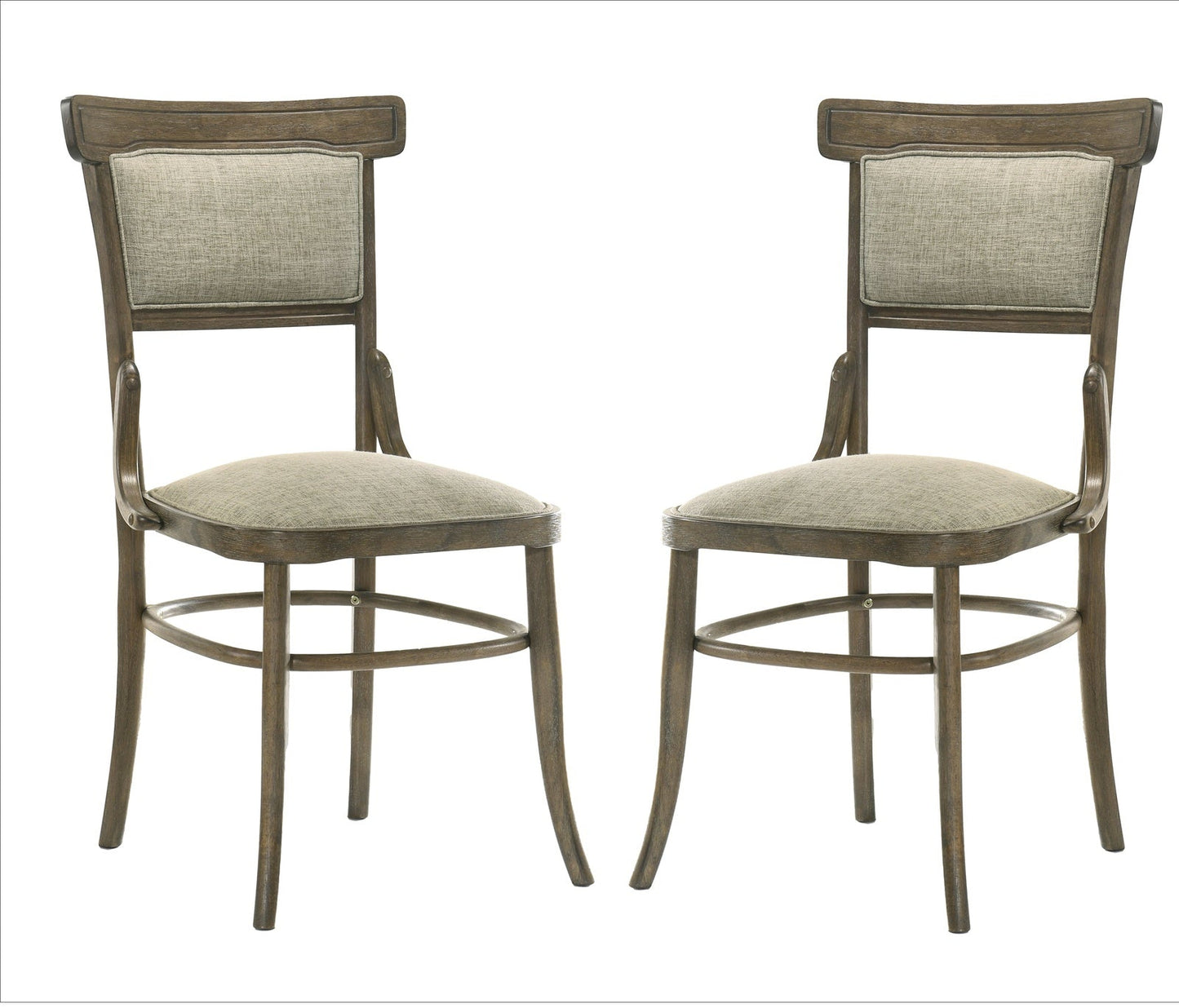 Bistro 19" Wide Contemporary Fabric Dining Chair with Cushion, Set of 2