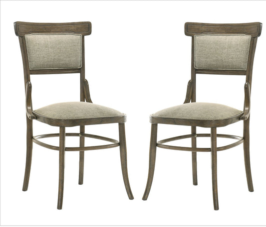 Bistro 19" Wide Contemporary Fabric Dining Chair with Cushion, Set of 2