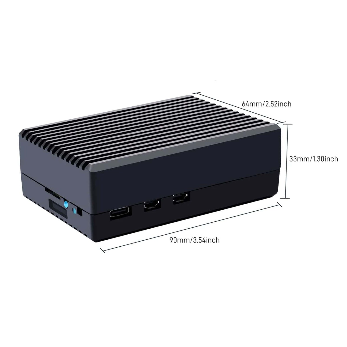 Black Aluminium Passive Cooling Case for Raspberry Pi 5 [discontinued]