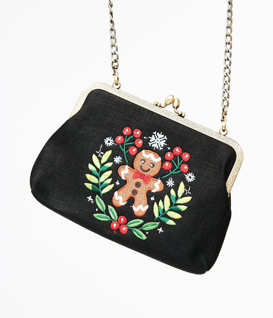 Black Gingerbread Man Handbag