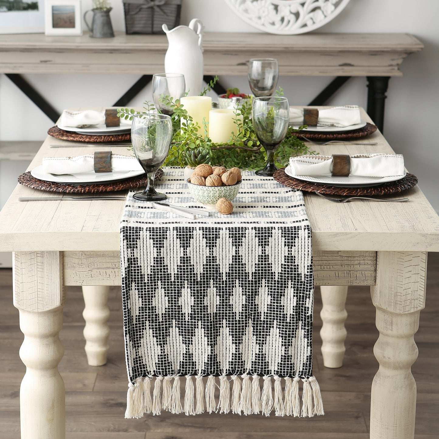 Black & Gray Colby Southwest Table Runner