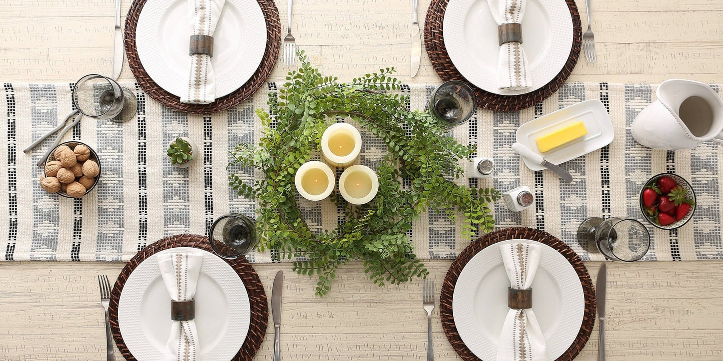 Black & Gray Colby Southwest Table Runner