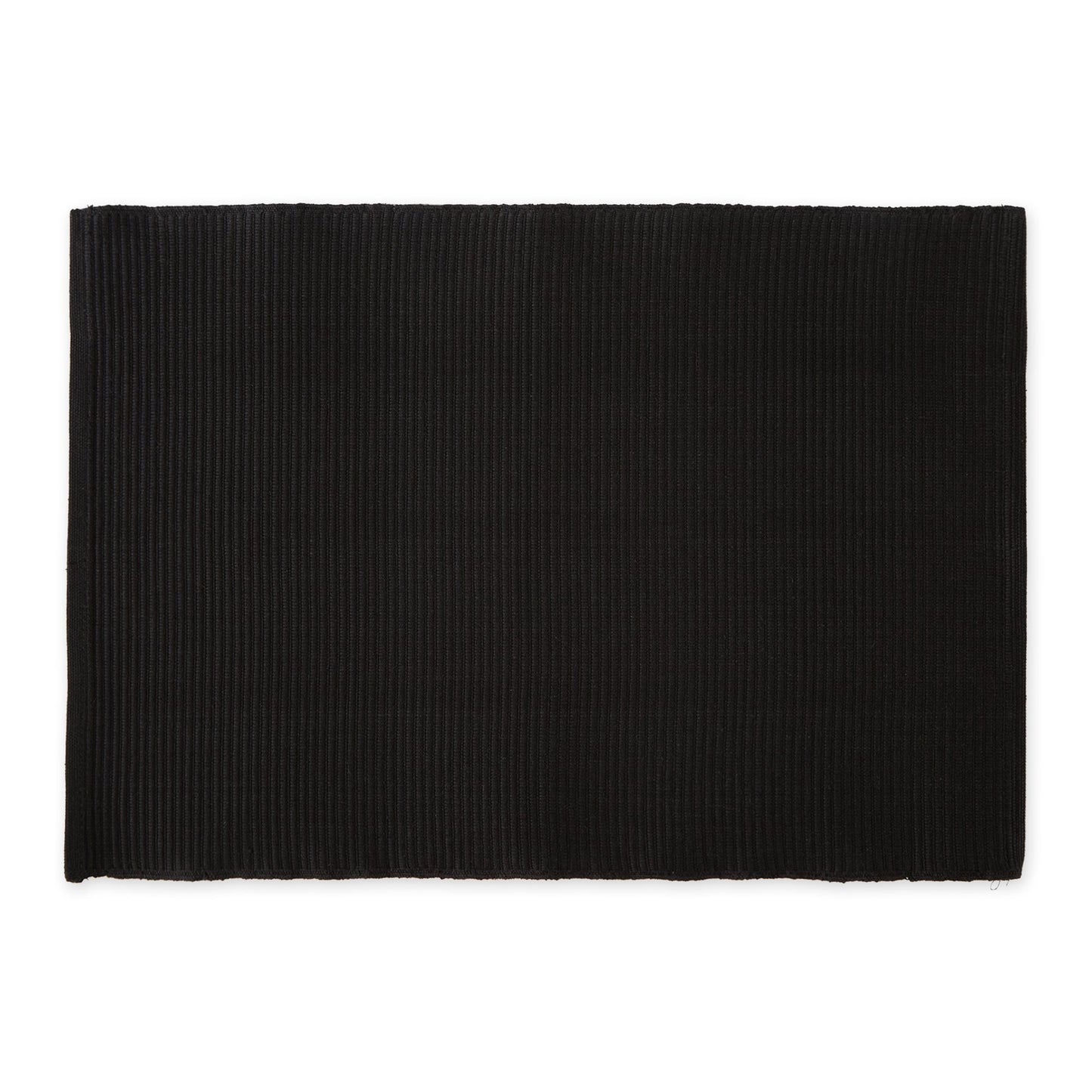 Black Ribbed Placemats, Set Of 6