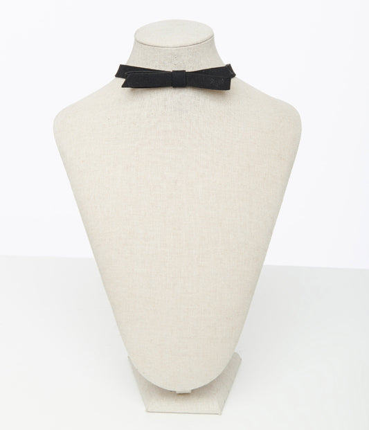 Black Suede Ribbon Choker