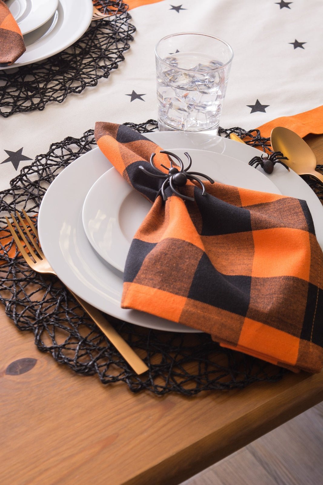 Black Woven Paper Round Placemat Set Of 6