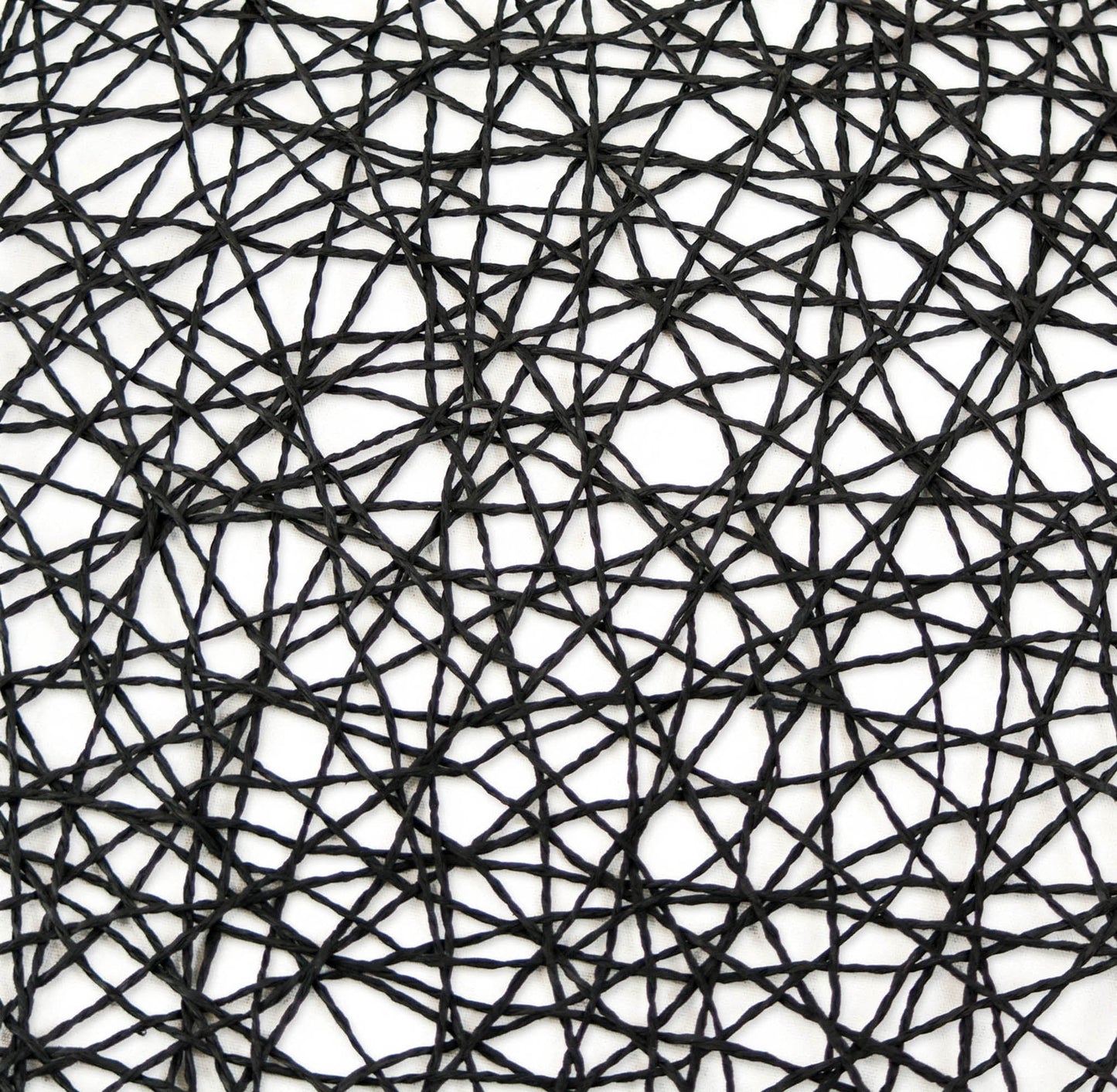 Black Woven Paper Round Placemat Set Of 6