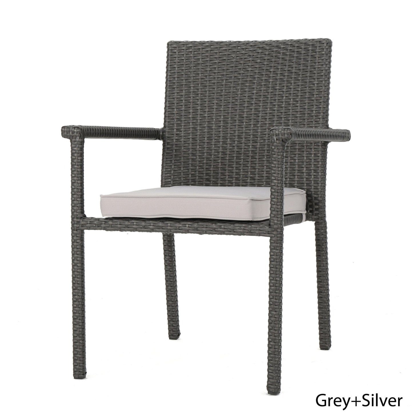 Blissful Outdoor Dining Chair with Cushion and Rattan Cover