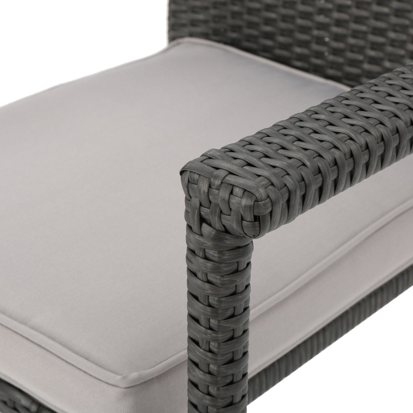 Blissful Outdoor Dining Chair with Cushion and Rattan Cover