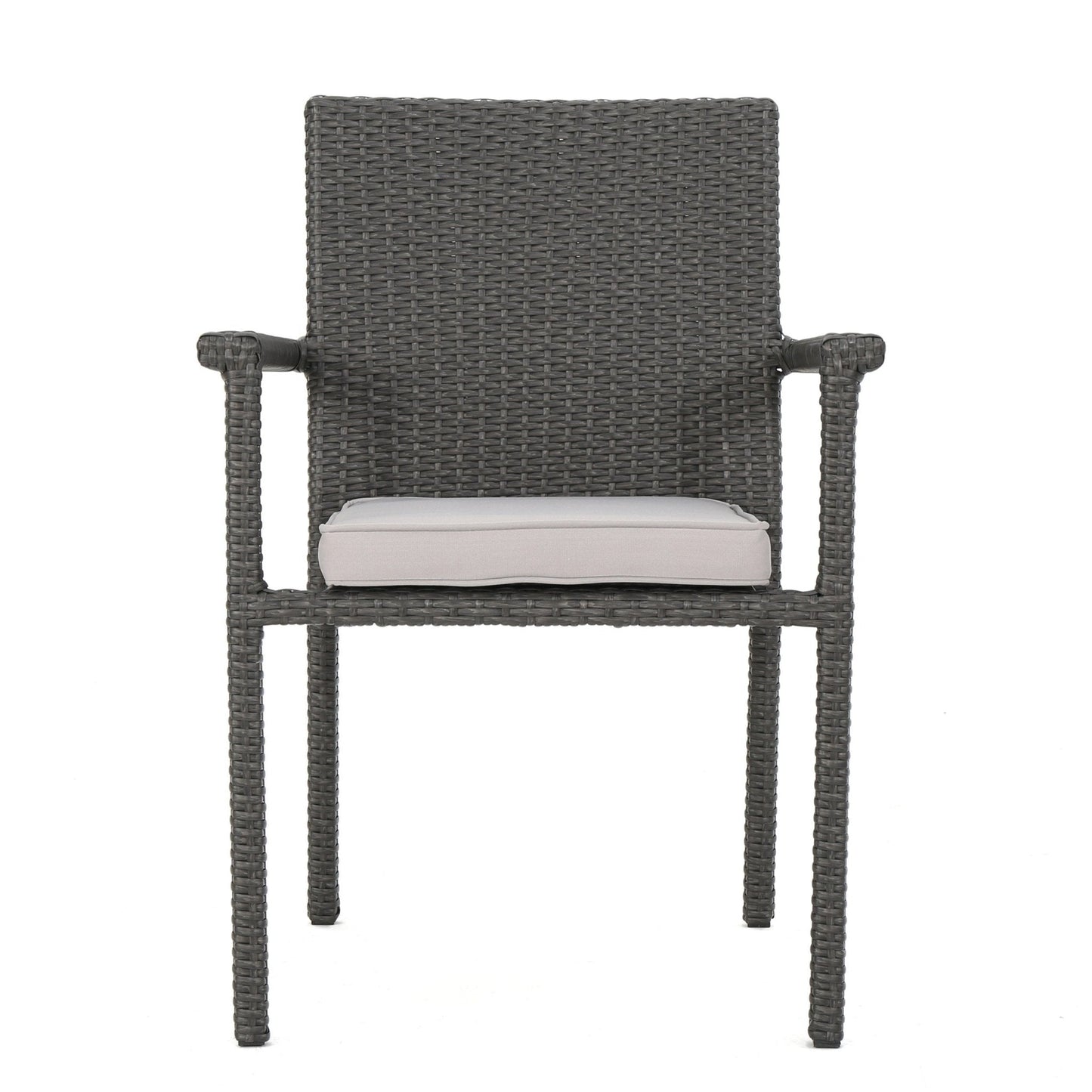 Blissful Outdoor Dining Chair with Cushion and Rattan Cover