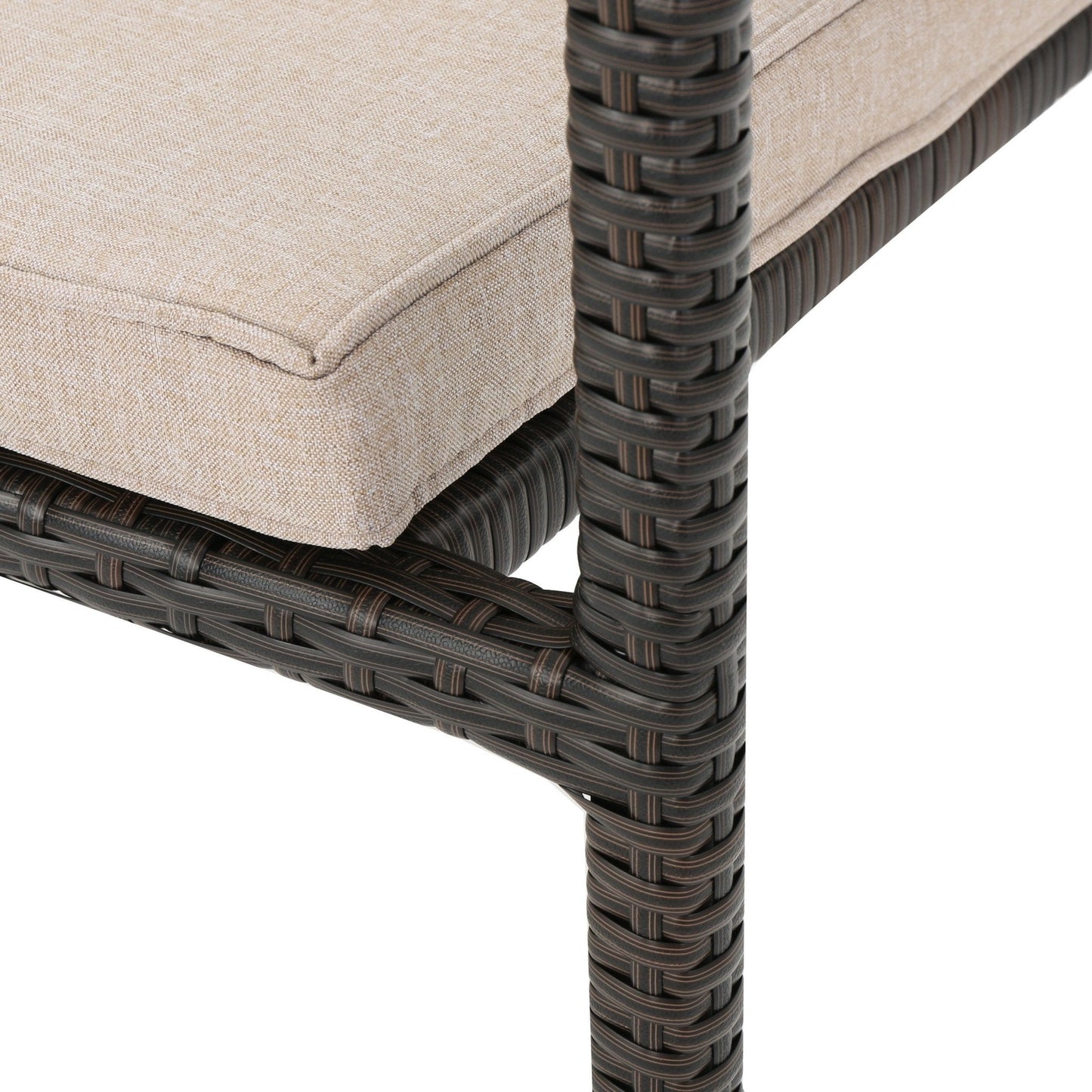 Blissful Outdoor Dining Chair with Cushion and Rattan Cover