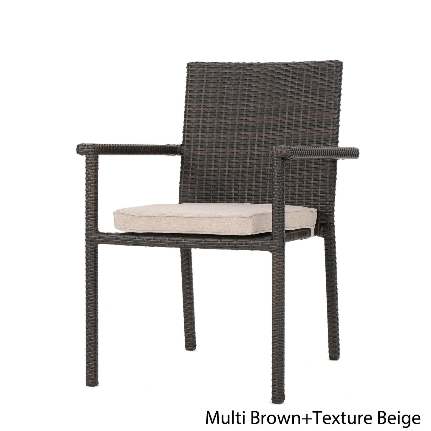 Blissful Outdoor Dining Chair with Cushion and Rattan Cover
