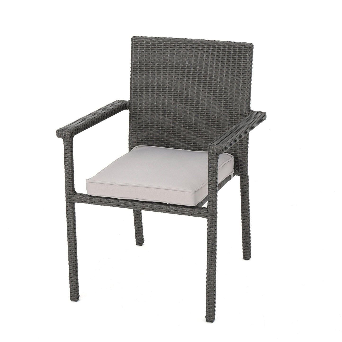 Blissful Outdoor Dining Chair with Cushion and Rattan Cover