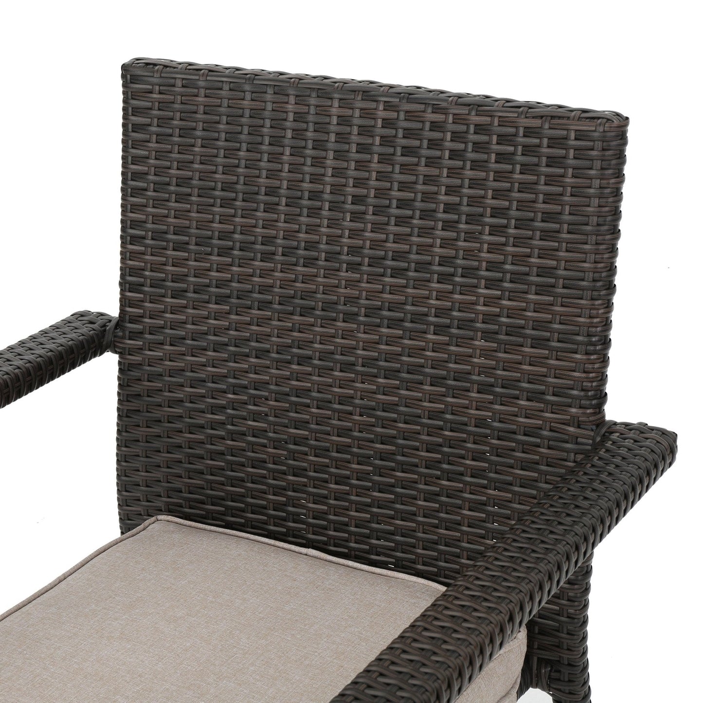 Blissful Outdoor Dining Chair with Cushion and Rattan Cover