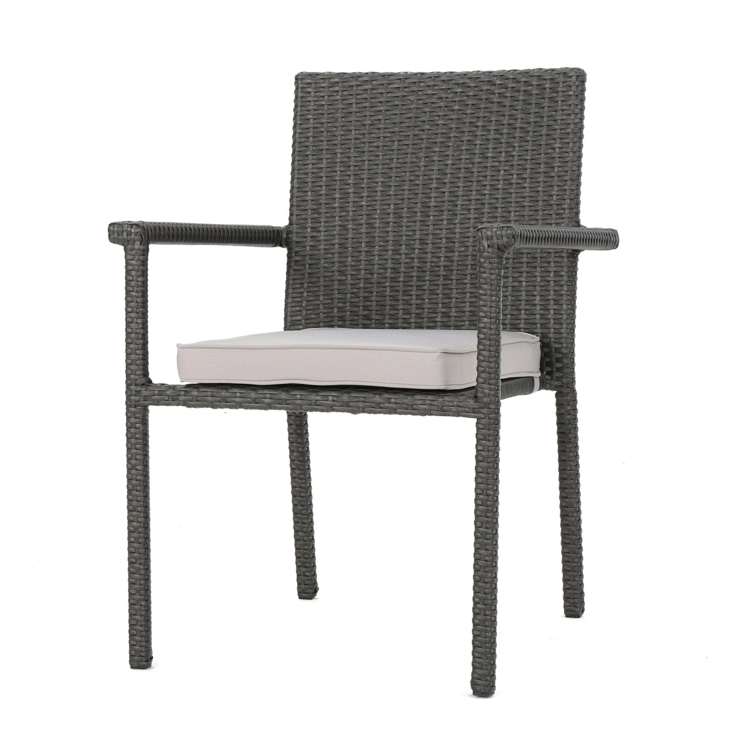 Blissful Outdoor Dining Chair with Cushion and Rattan Cover