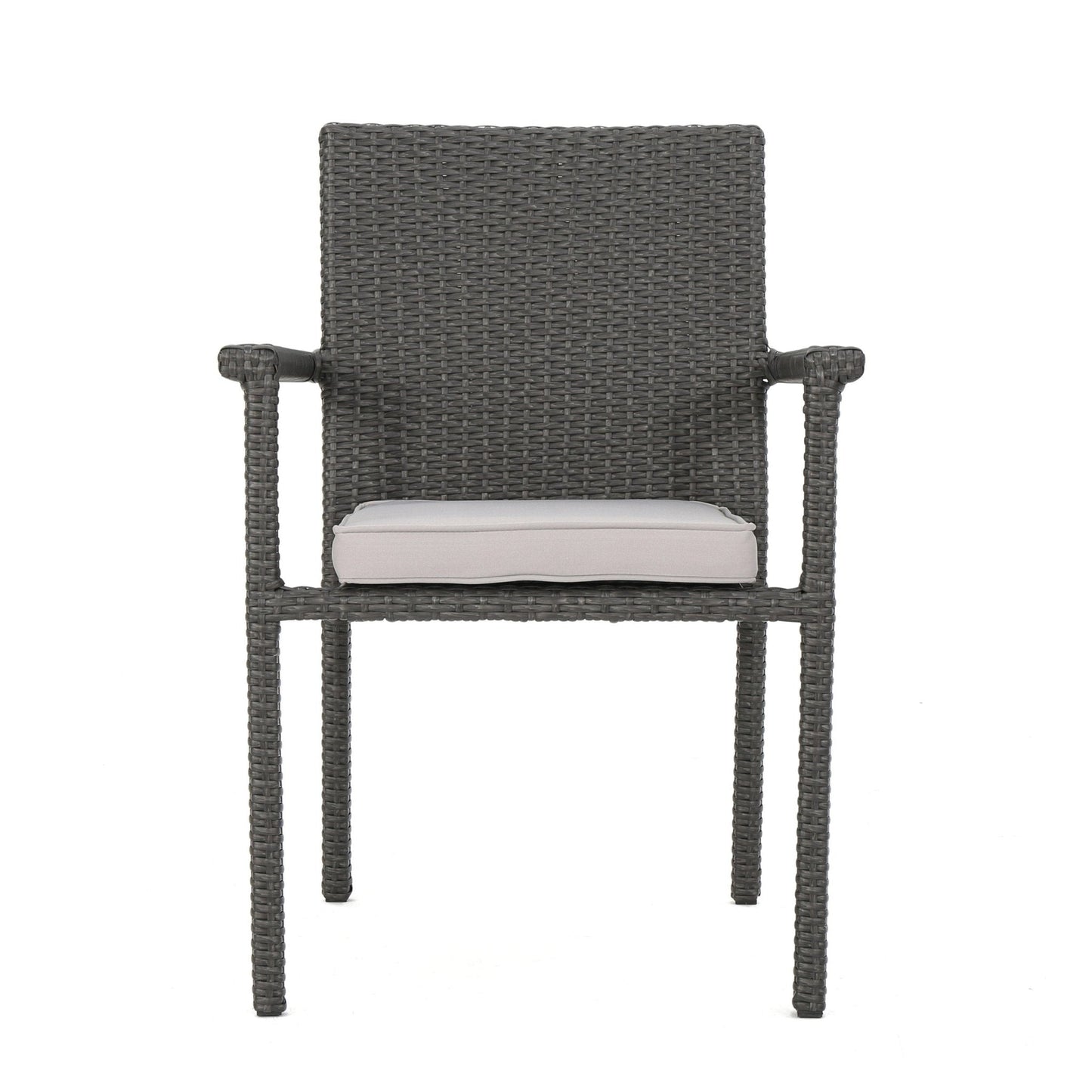 Blissful Outdoor Dining Chair with Cushion and Rattan Cover
