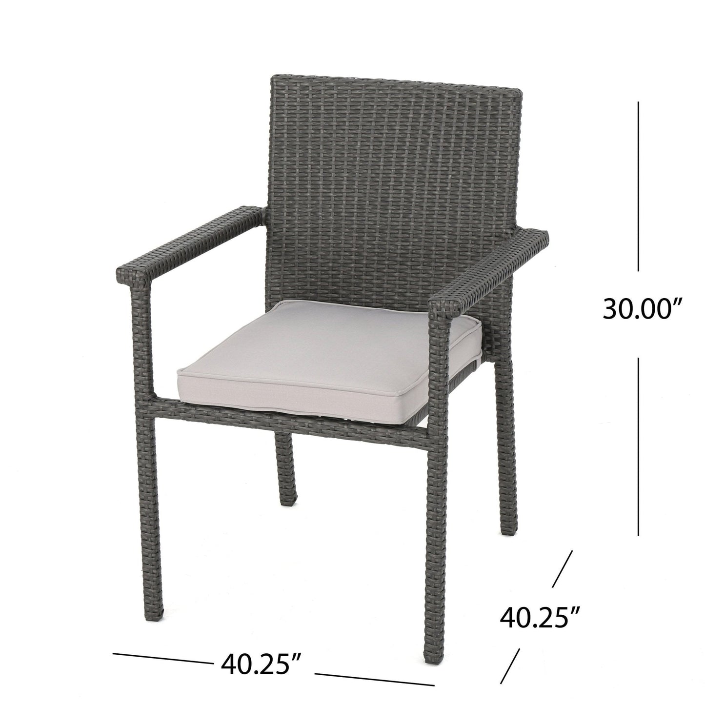 Blissful Outdoor Dining Chair with Cushion and Rattan Cover