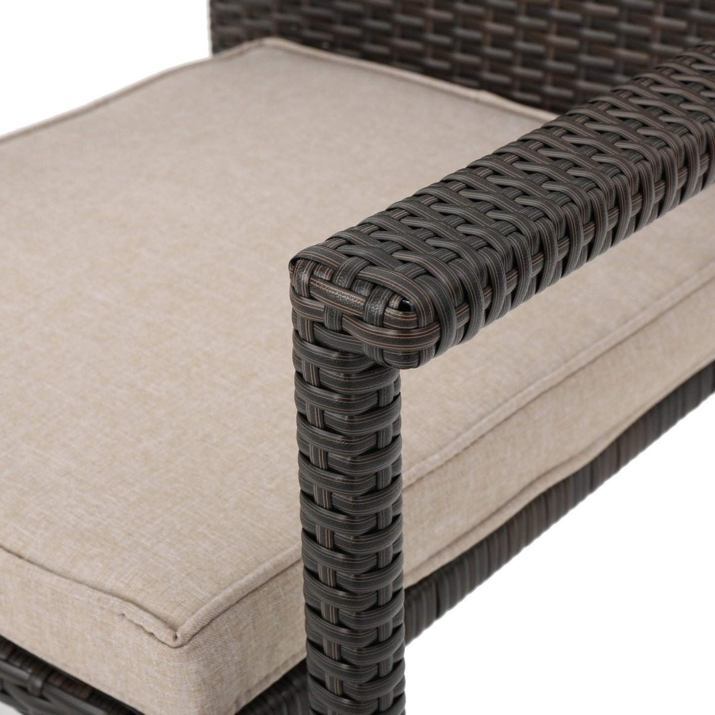 Blissful Outdoor Dining Chair with Cushion and Rattan Cover
