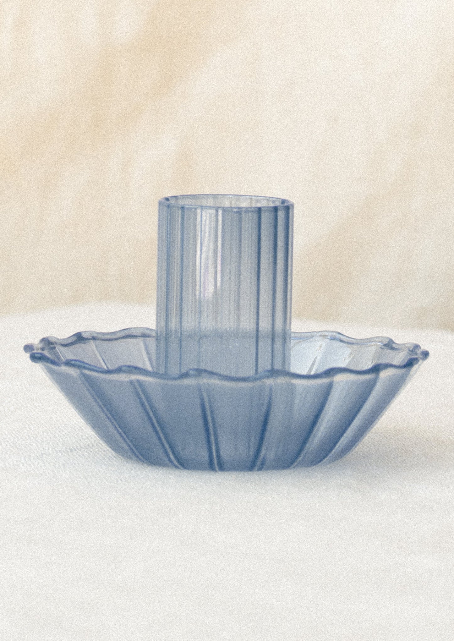 Fluted Glass Candle Holder