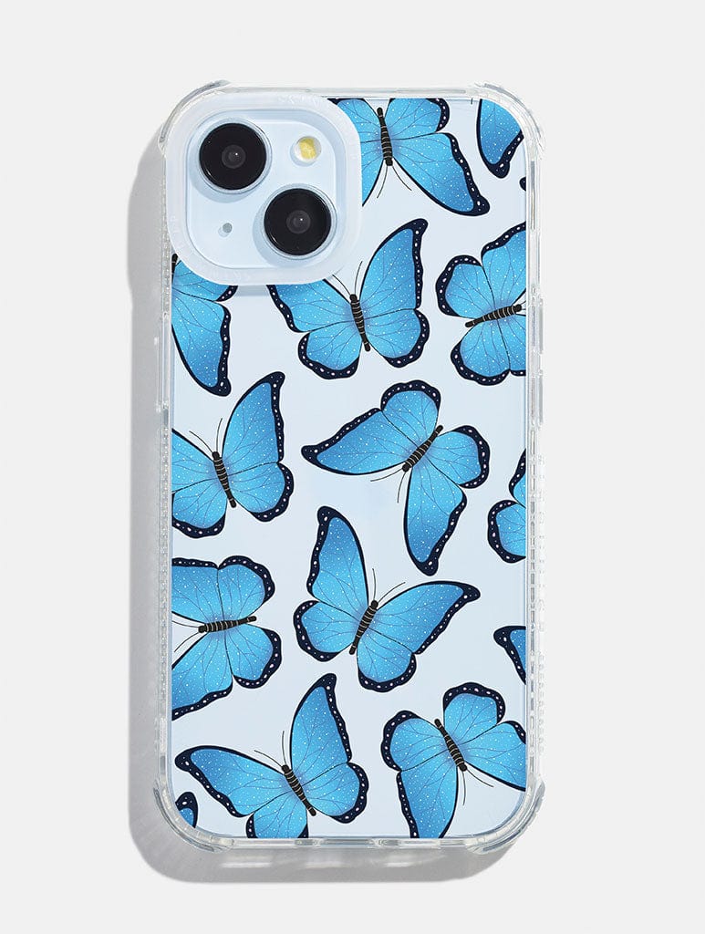 Blue Butterfly Repeat Shock iPhone Case
