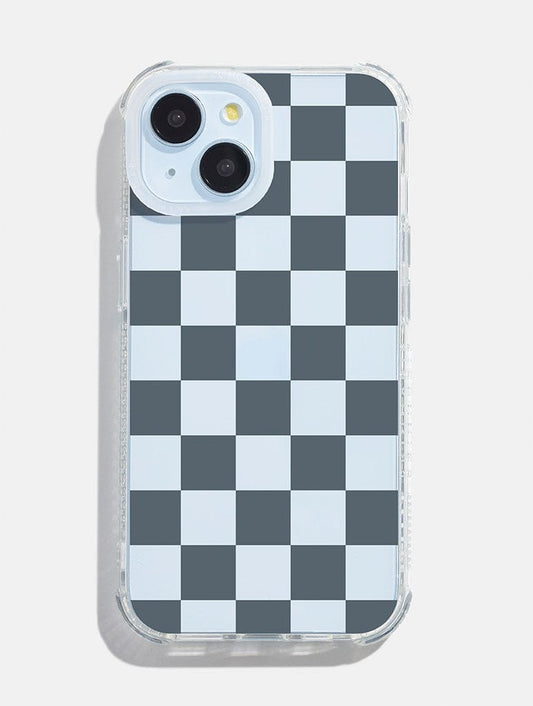 Blue Check Shock iPhone Case