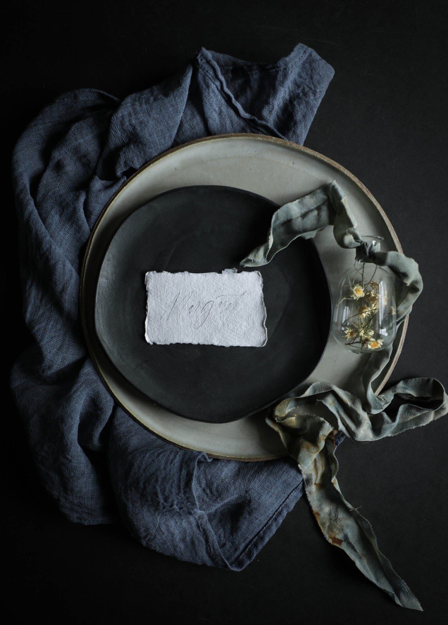 Blue Slate / Plant Dyed Napkin Sets
