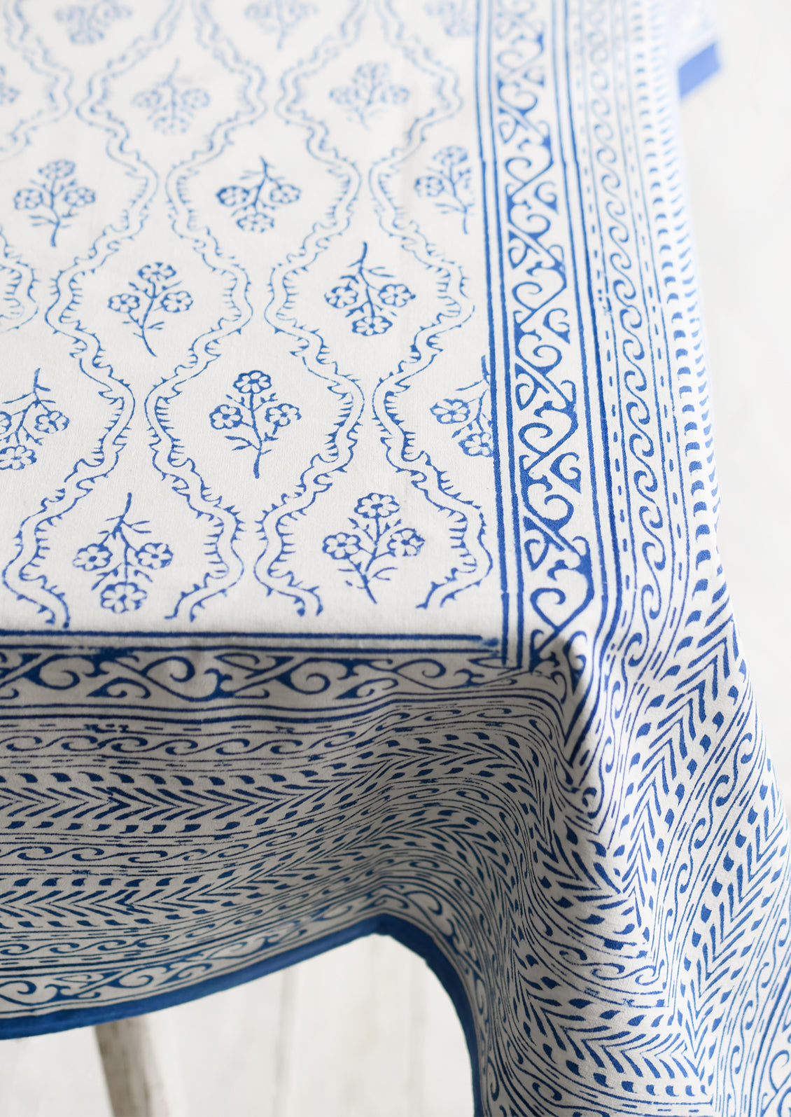Blue Flora Tablecloth