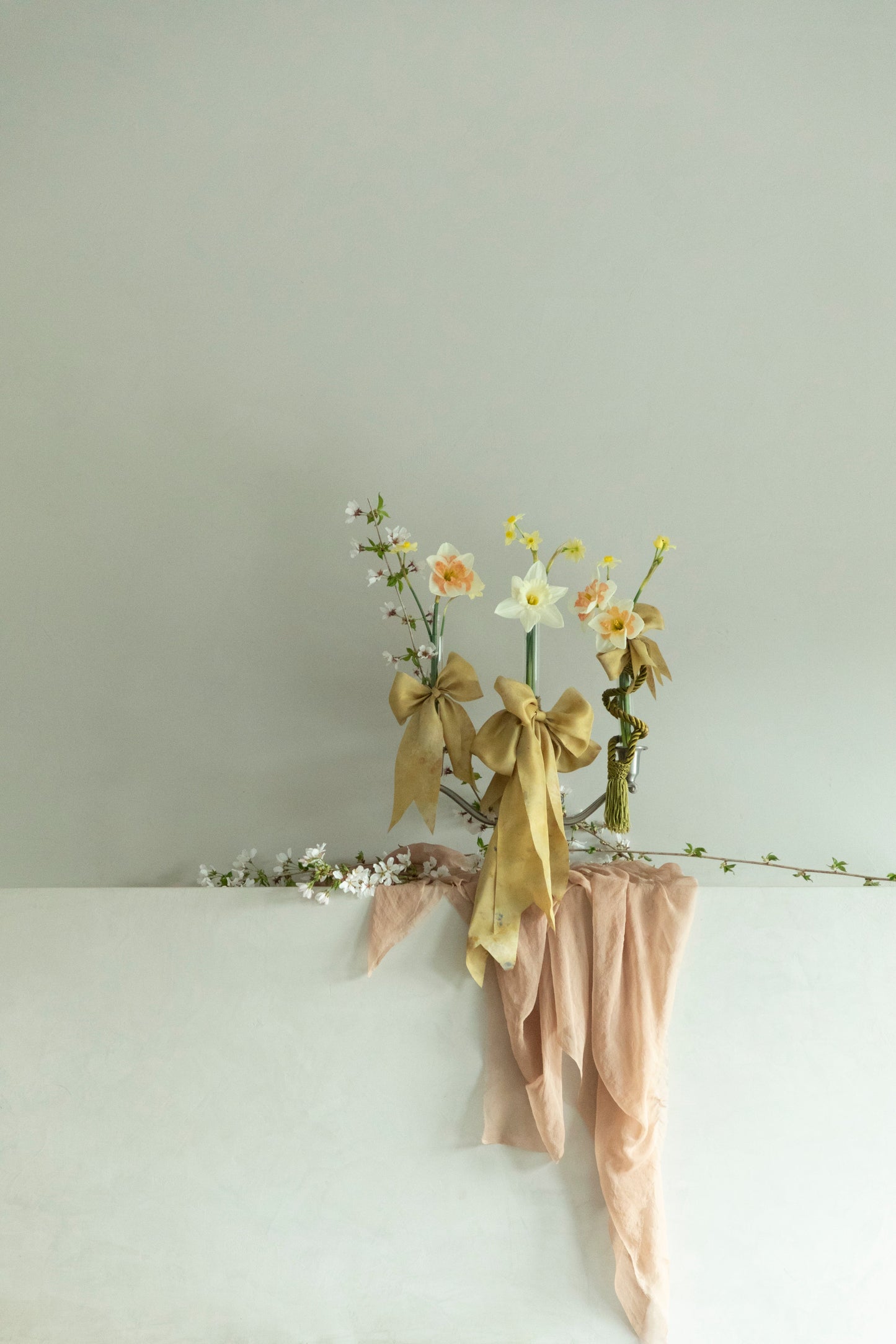 Blushing Peach {Sheer Silk Runner}