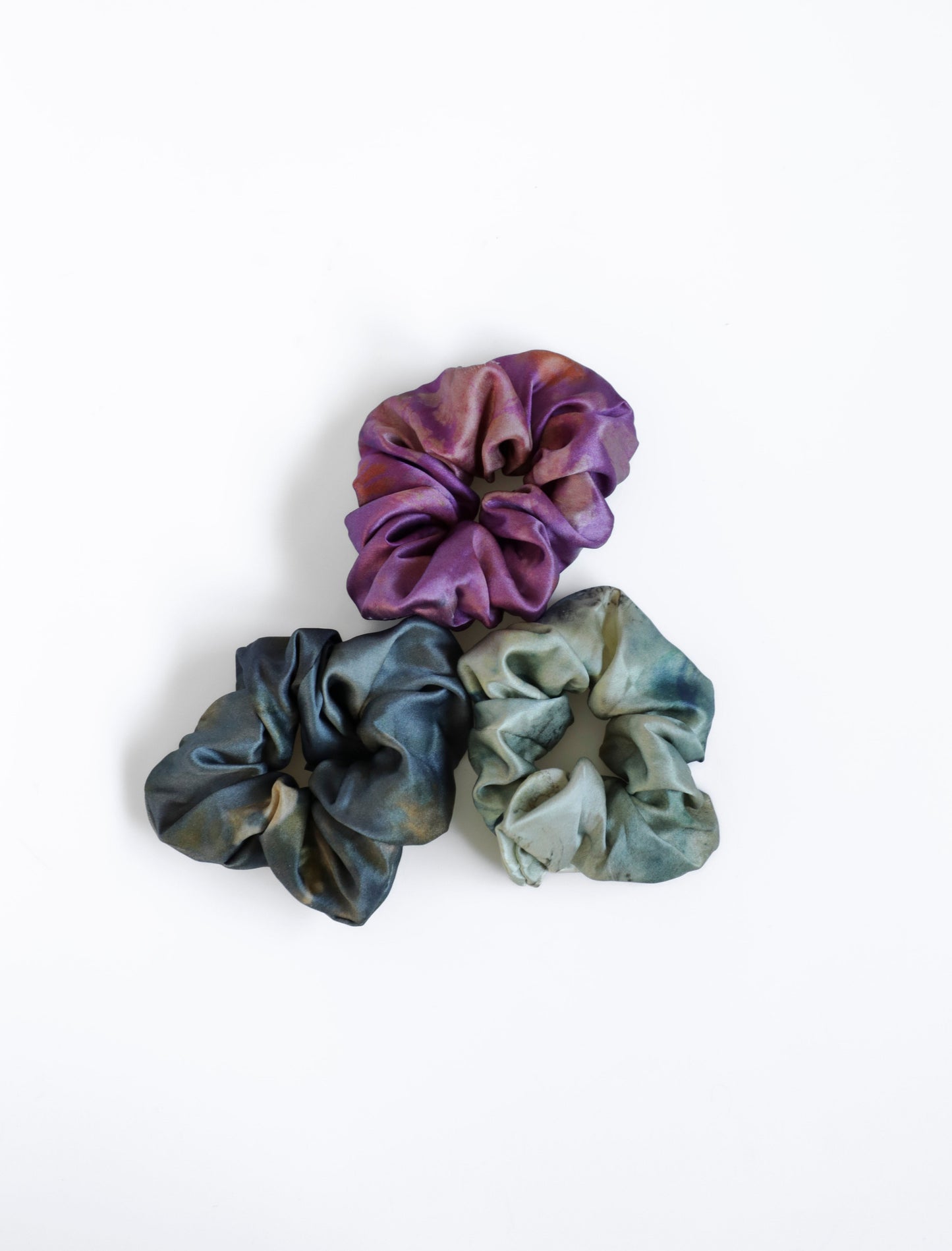 Botanical Print RESTORATIVE HAIR SCRUNCHIE SET / Set of 3