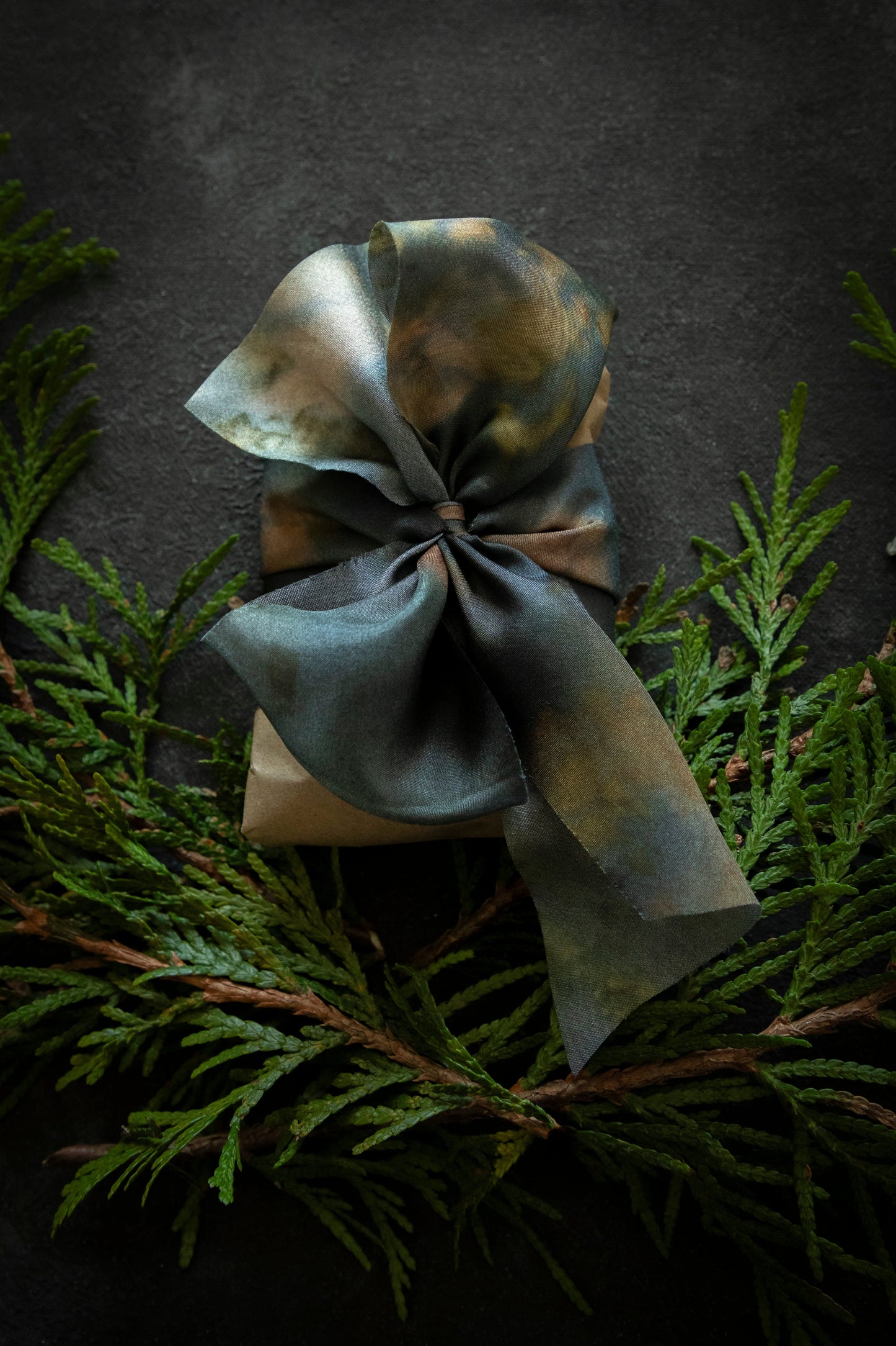 Botanical Print / Midnight Silk ribbon