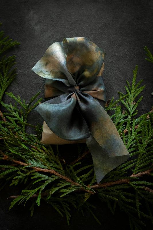 Botanical Print / Midnight Silk ribbon