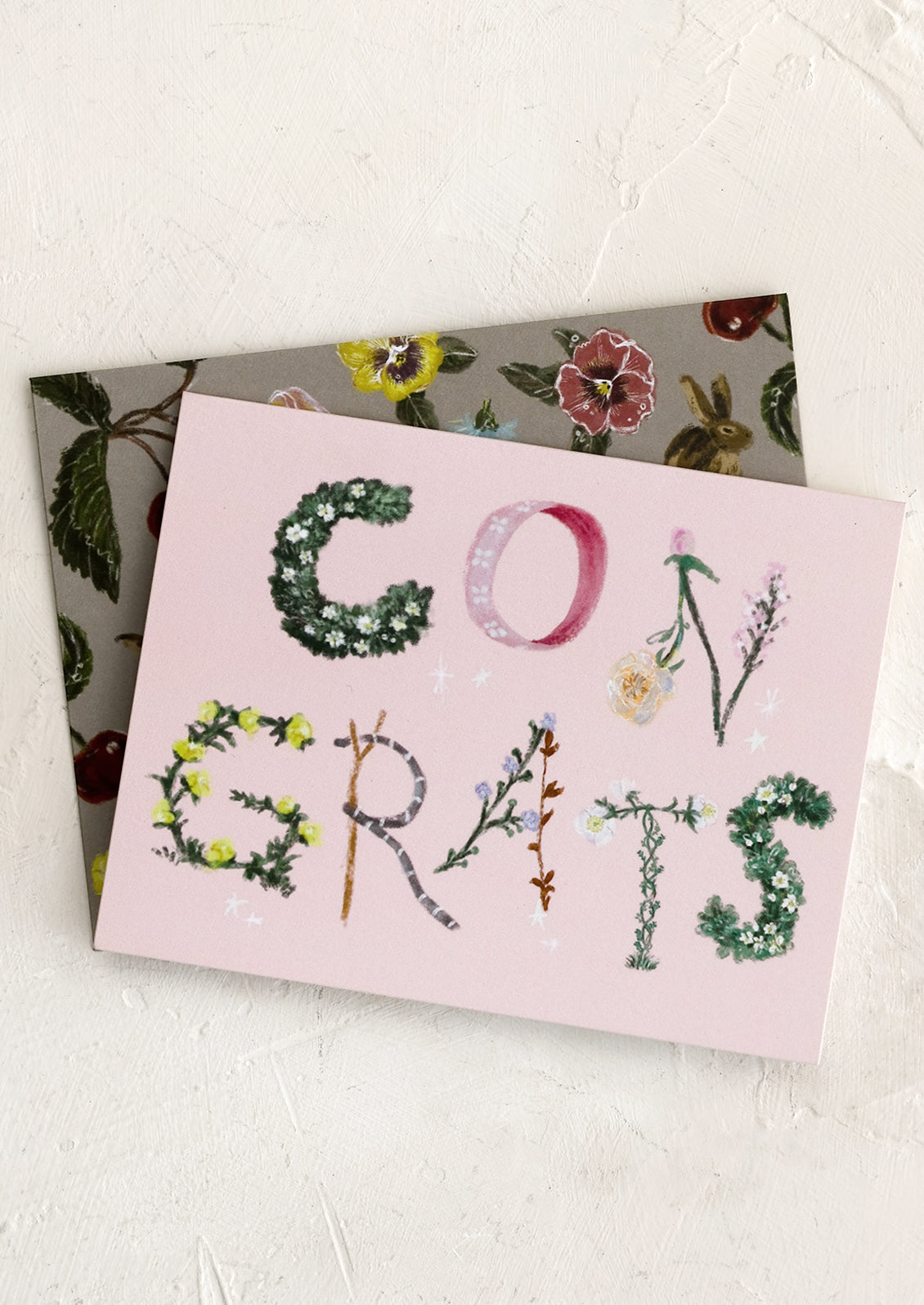 Botanical Lettering Congrats Card