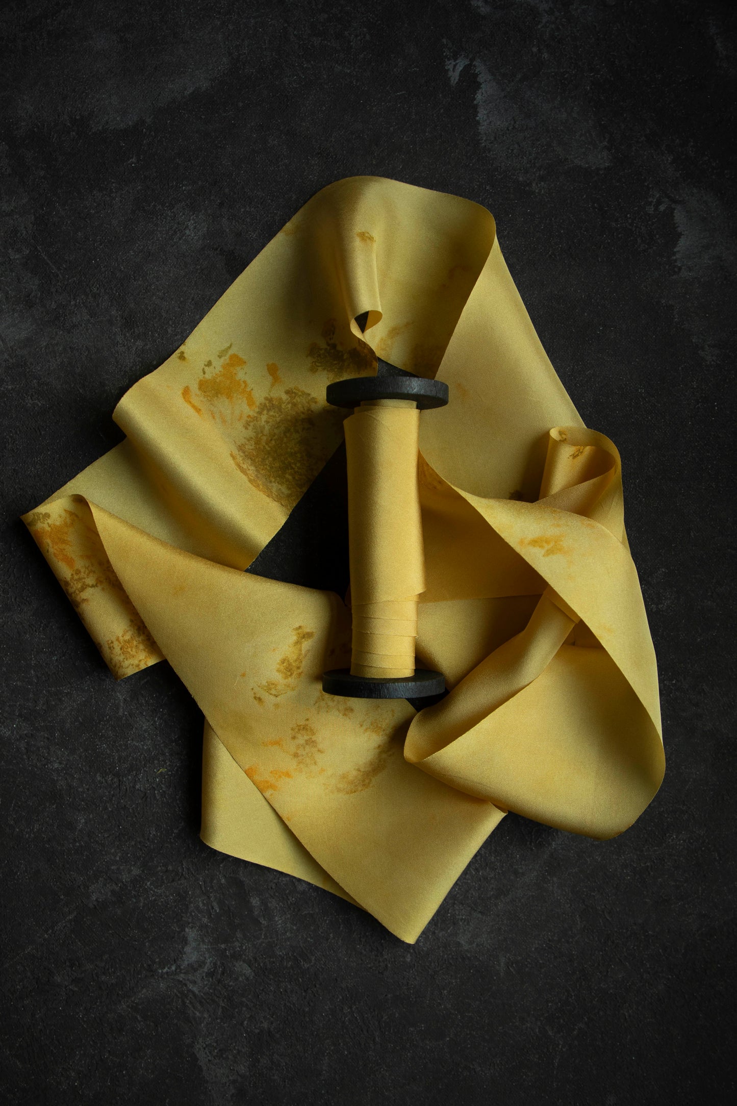 Original Eco-Print MARIGOLD Silk Ribbon