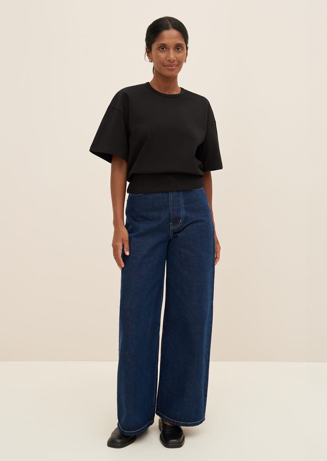 Boxy Rib Waist Tee