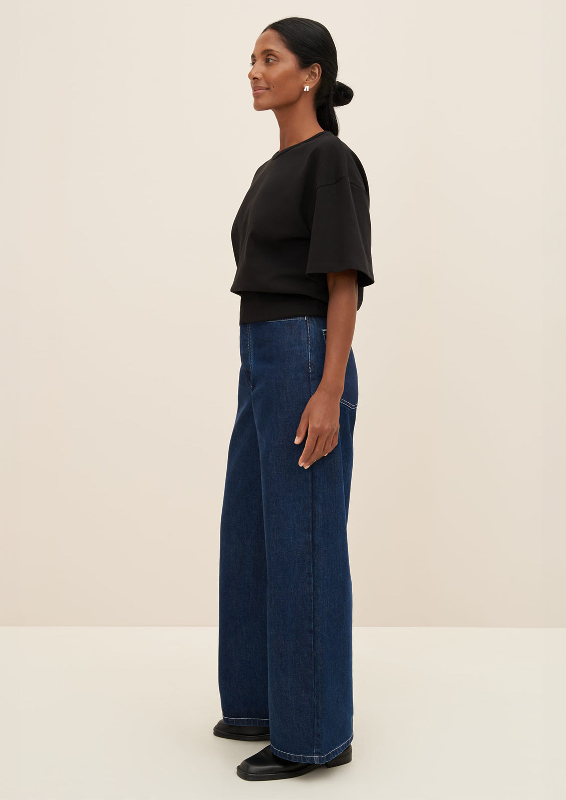 Boxy Rib Waist Tee