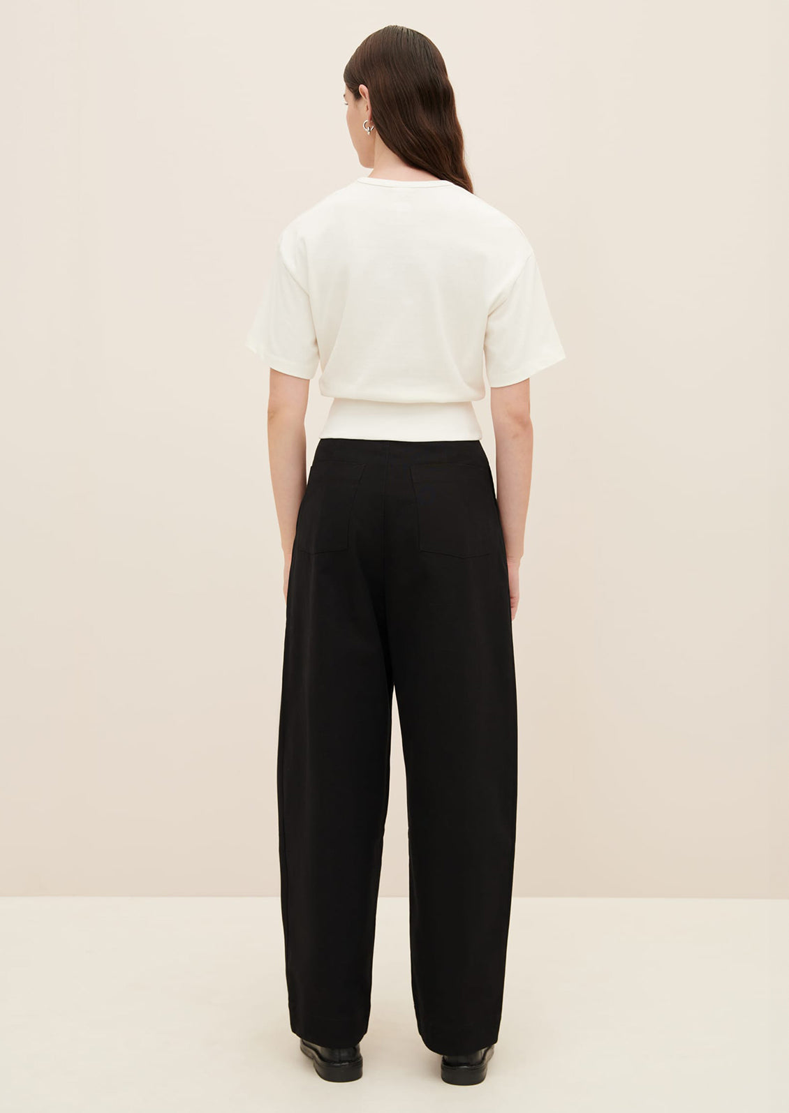 Boxy Rib Waist Tee