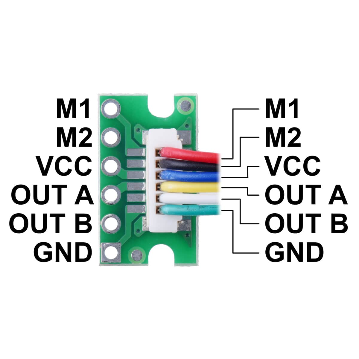 Breakout for 6-pin JST SH-Style Connector - Top Entry