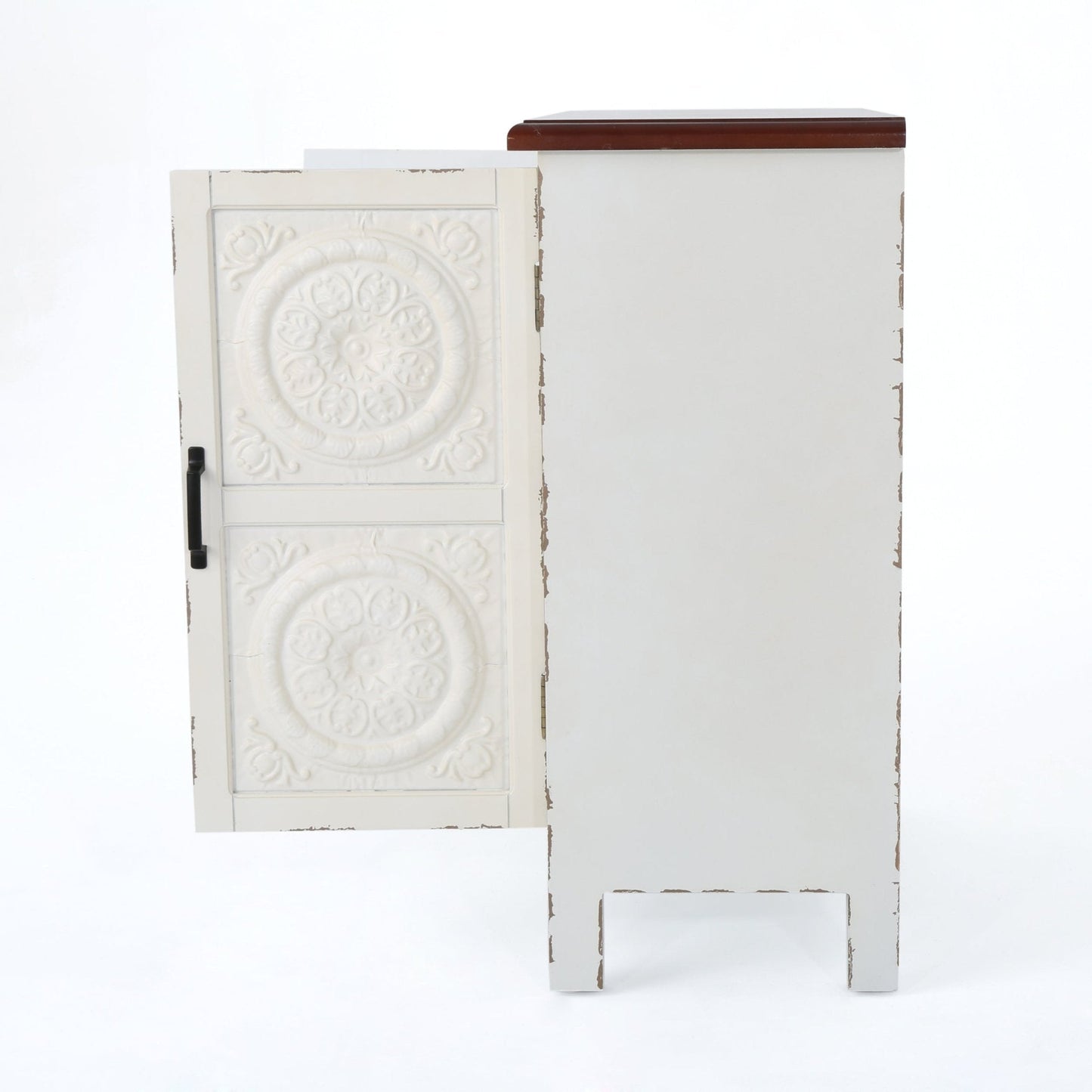 Breathe Cabinet with 2 Doors and Wood Rectangular Top