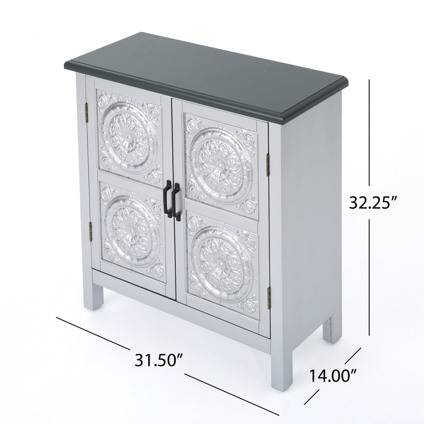 Breathe Cabinet with 2 Doors and Wood Rectangular Top