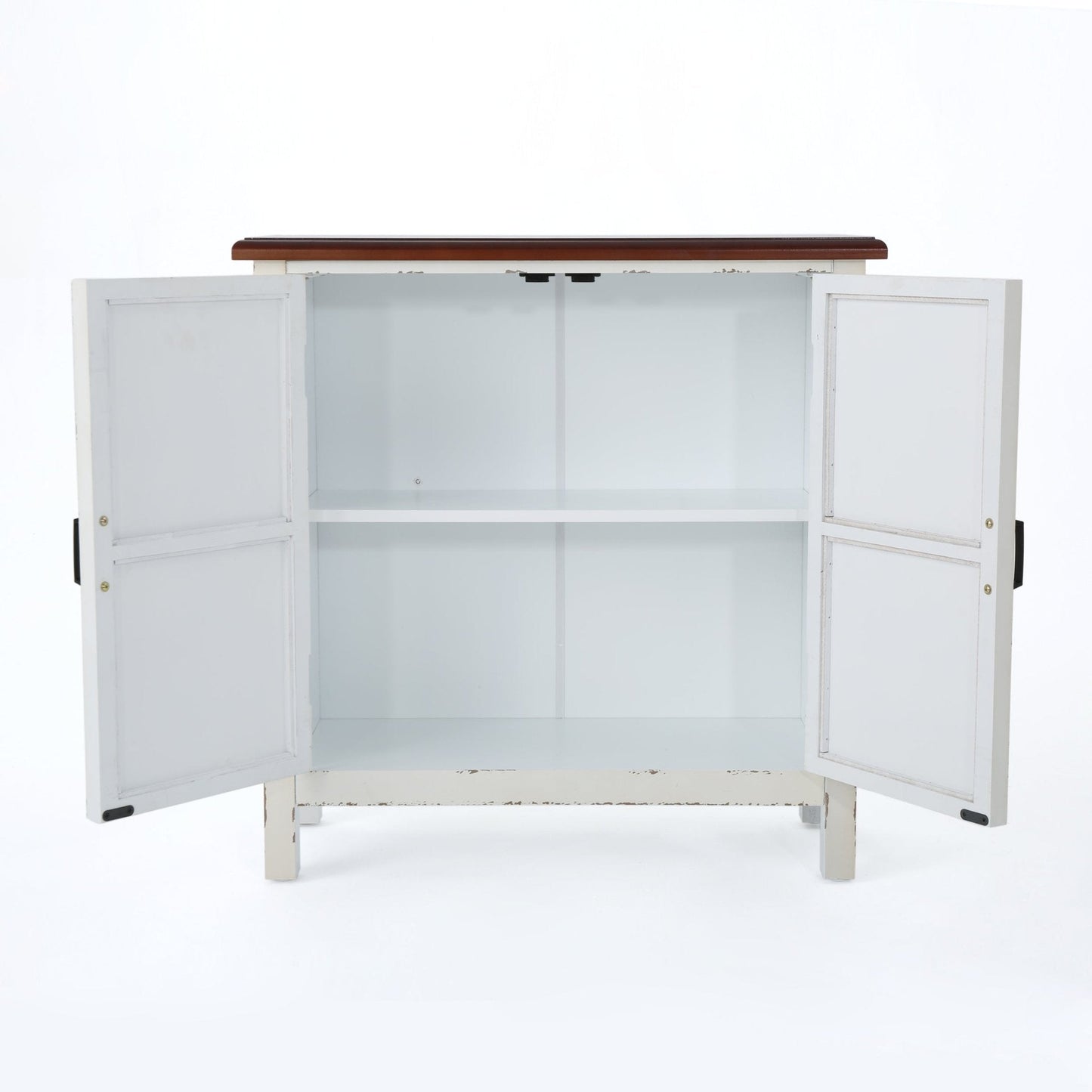 Breathe Cabinet with 2 Doors and Wood Rectangular Top
