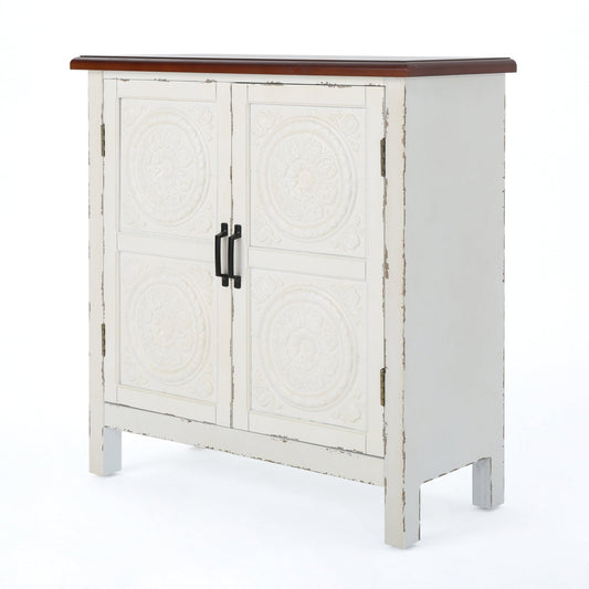 Breathe Cabinet with 2 Doors and Wood Rectangular Top