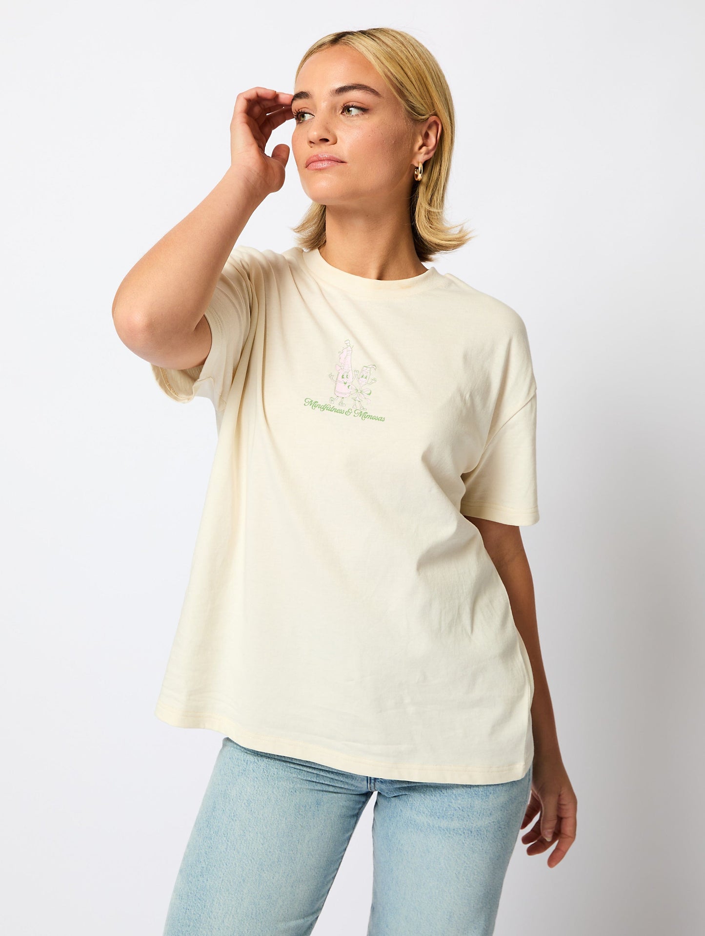 Brunch Club T-Shirt in Ecru