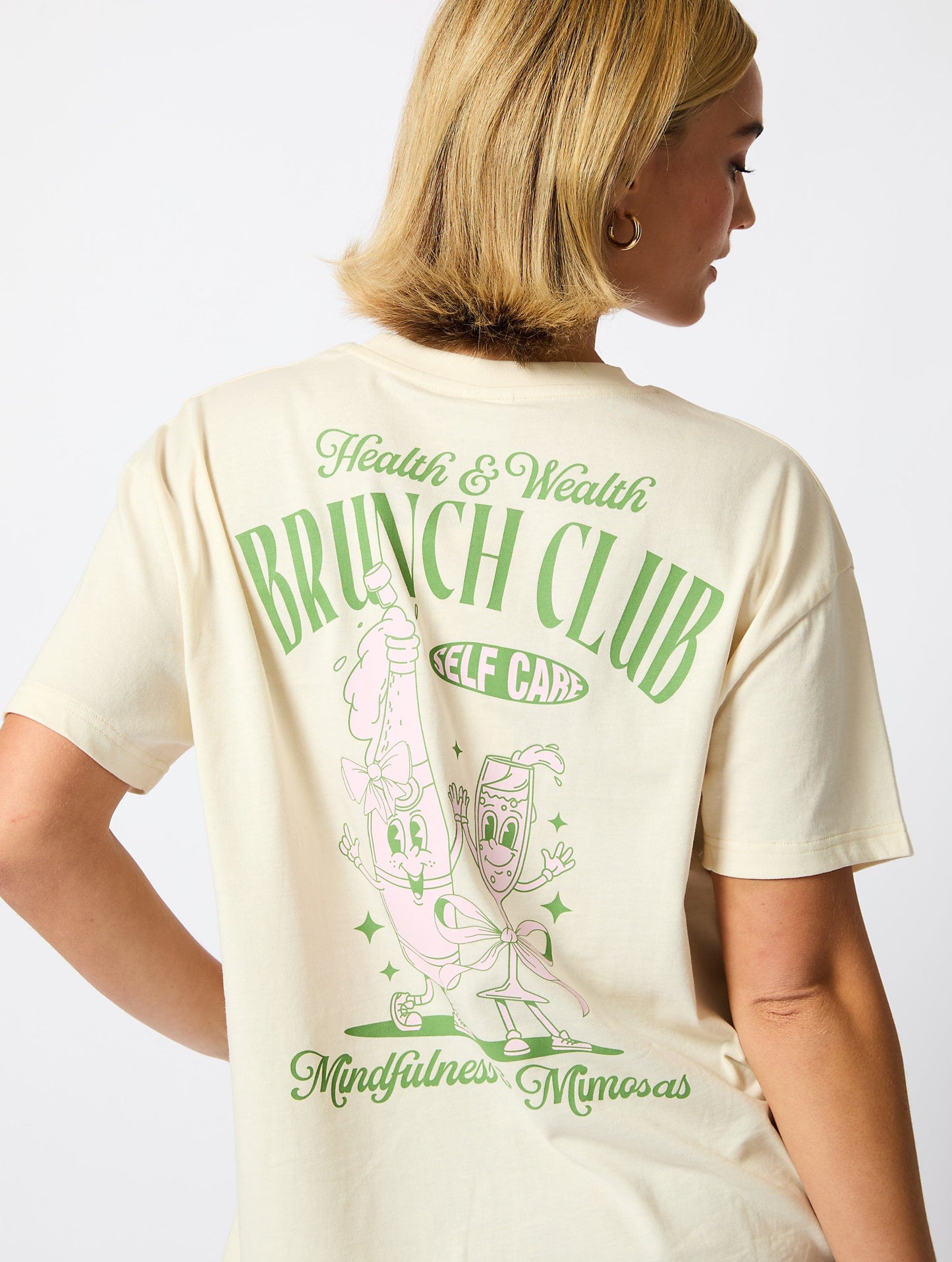 Brunch Club T-Shirt in Ecru