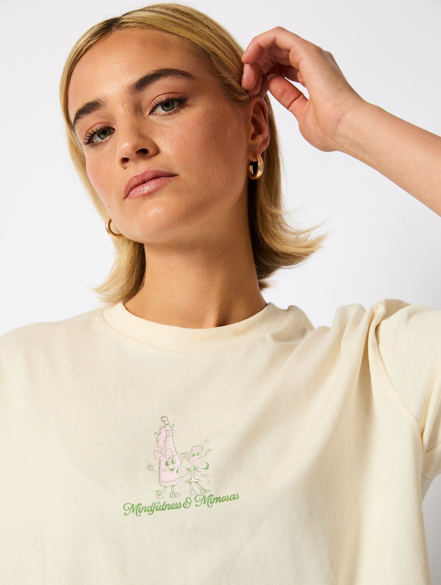 Brunch Club T-Shirt in Ecru