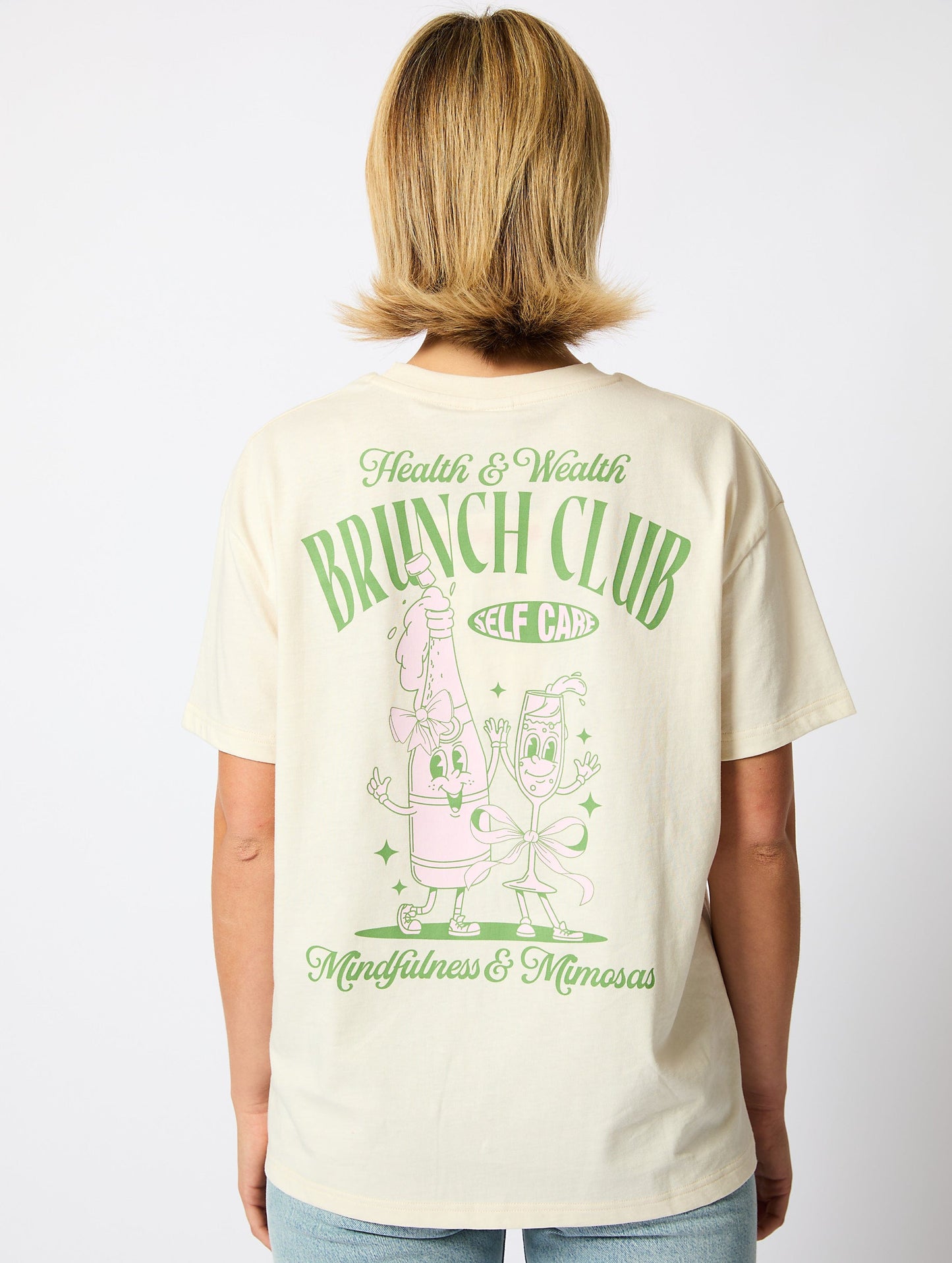 Brunch Club T-Shirt in Ecru