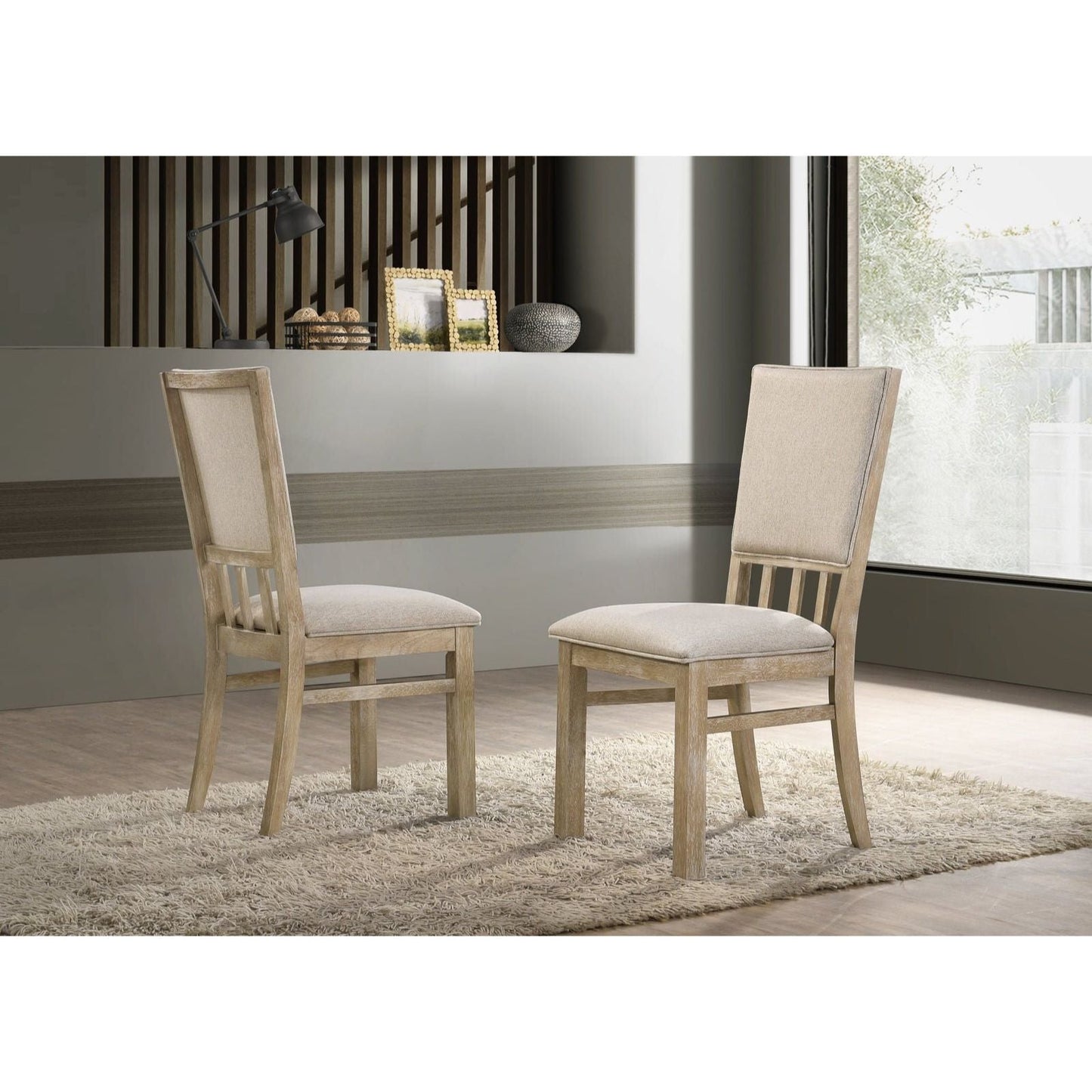 Brutus 19" Contemporary Fabric Dining Chair, Set of 2