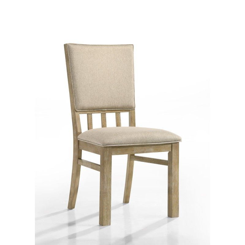 Brutus 5 Piece Dining Set with 47" Contemporary Round Dining Table and Fabric Chairs